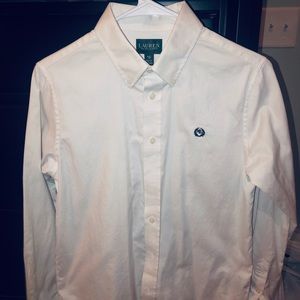 Ralph Lauren white dress shirt EUC youth size 16